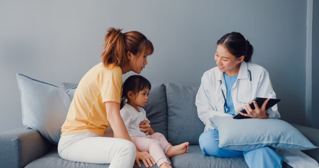 istockphoto nurse with child