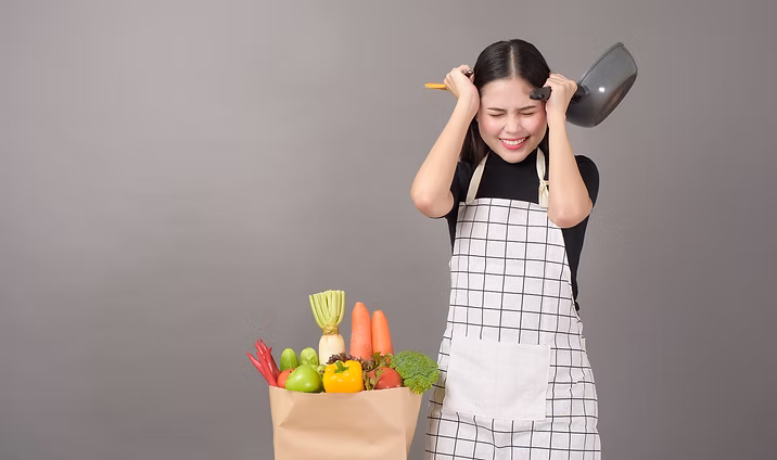 vecteezy happy woman is preparing healthy food to cooking 41